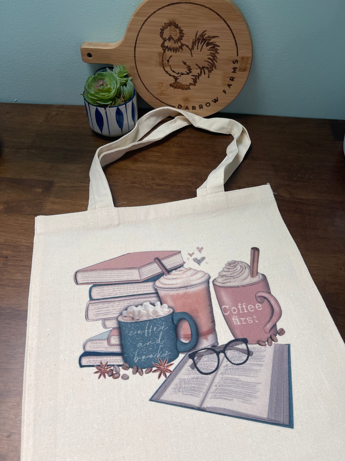 Books and Coffee Tote